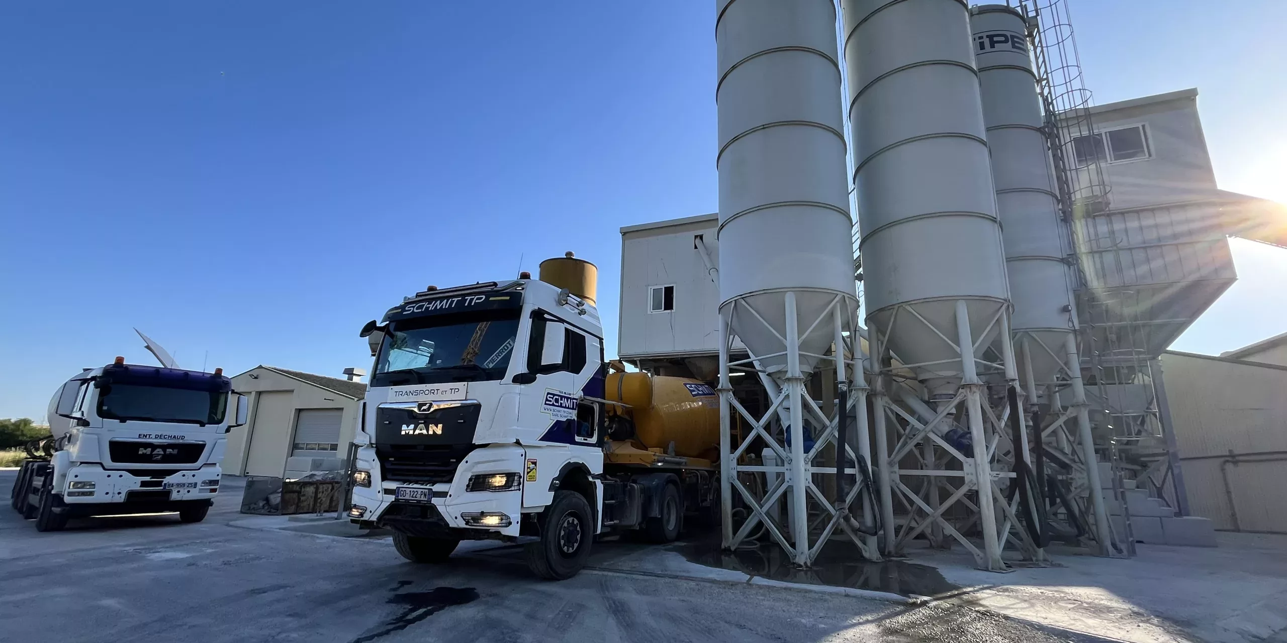 Béton, toupie, travaux publics